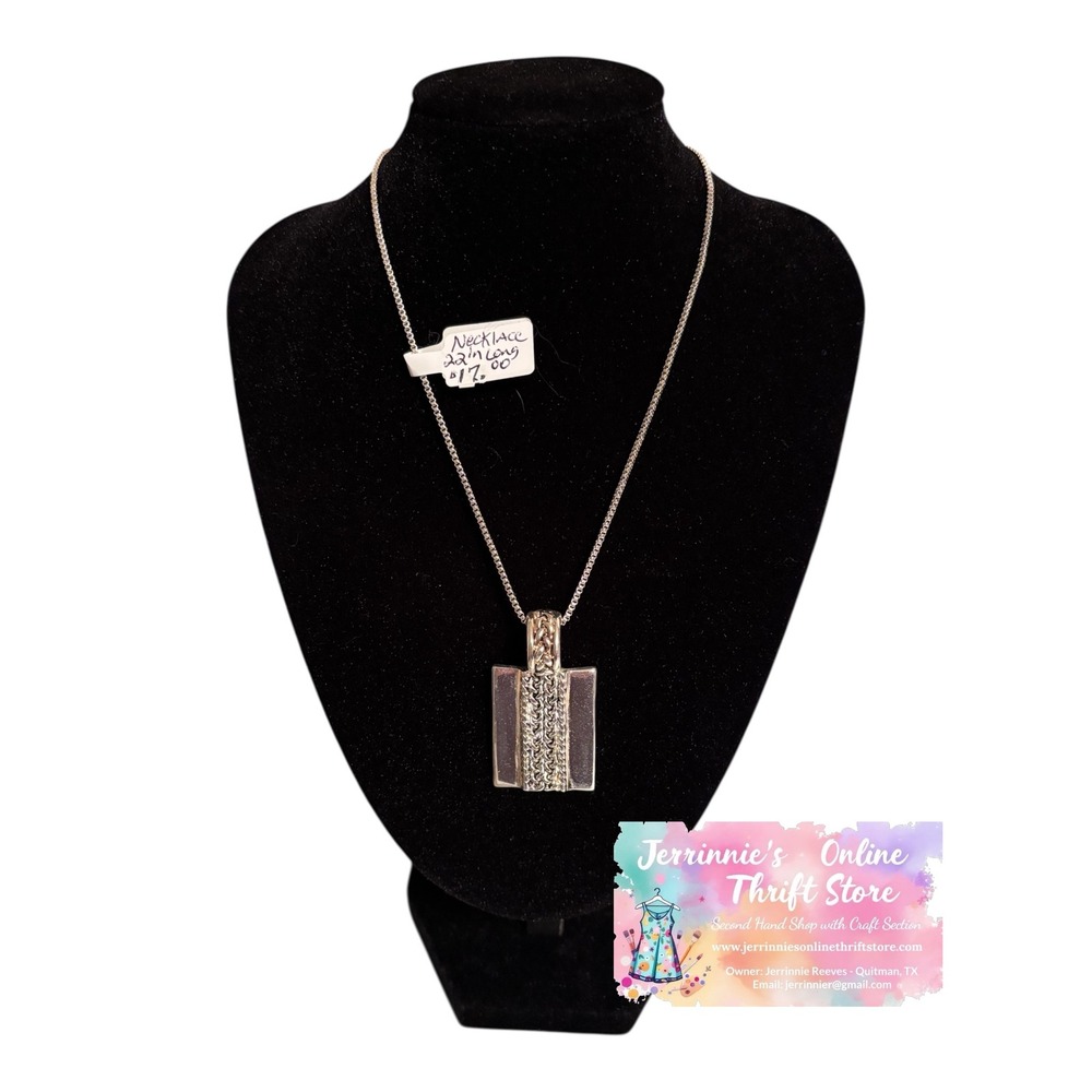 Braided‎ Design Men's Dog Tag Pendant Necklace